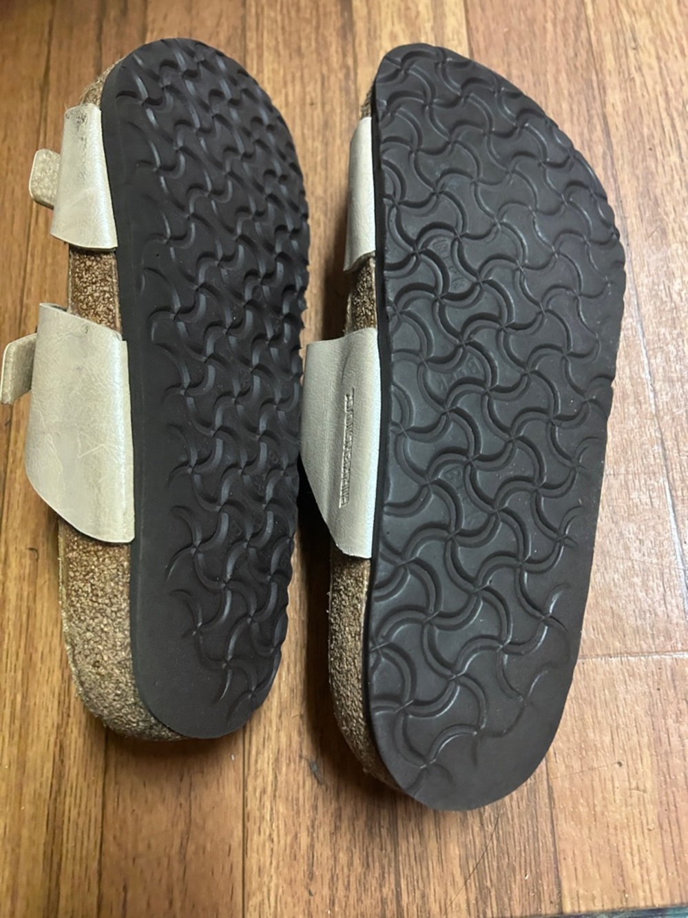 Birkenstock Double Strap Cream Buckle Sandals - Picture 4 of 4